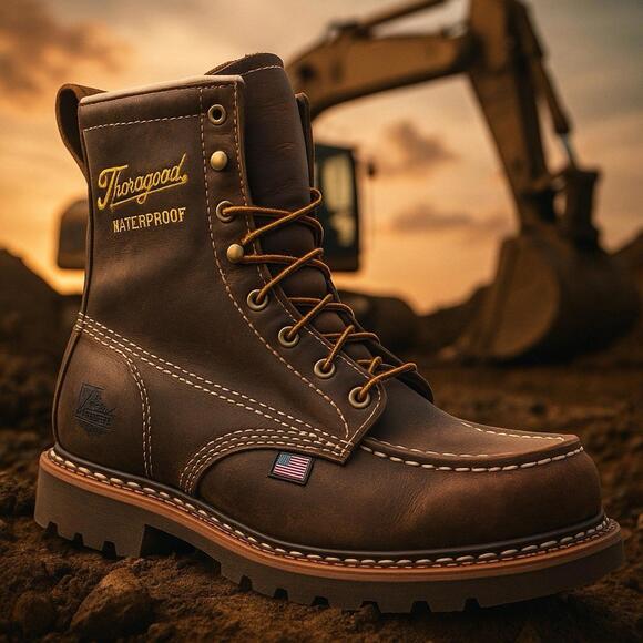 Thorogood American Heritage 814-4514-sz 9.0D made USA EH Slip Resistant Soft Toe - Picture 1 of 9